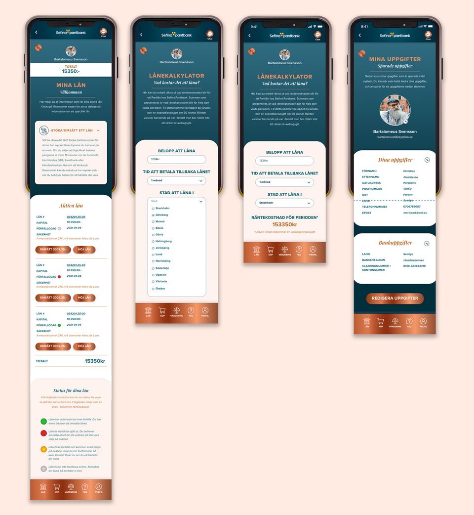 SEFINA PANTBANK – App för att hantera lån, köp och värdering – bild 2